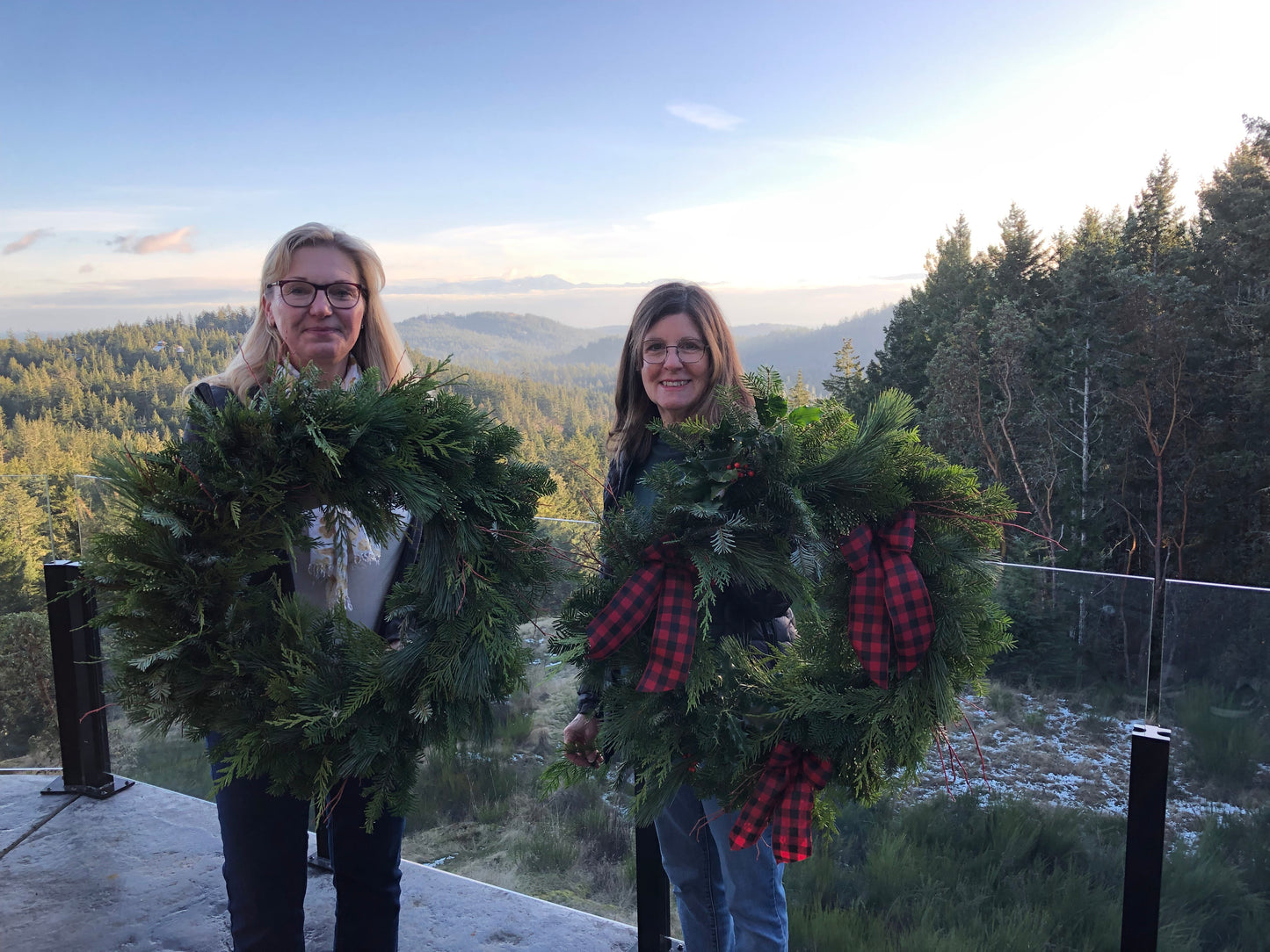 Holiday Wreath Making in Metchosin.