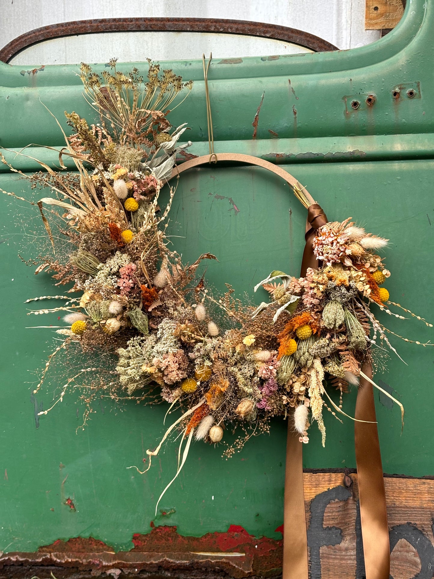 dried flower wreath