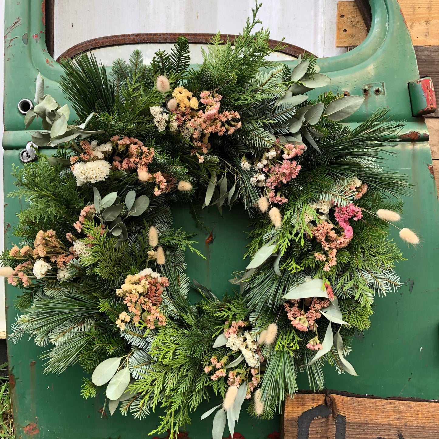 Holiday Wreath with real greenery