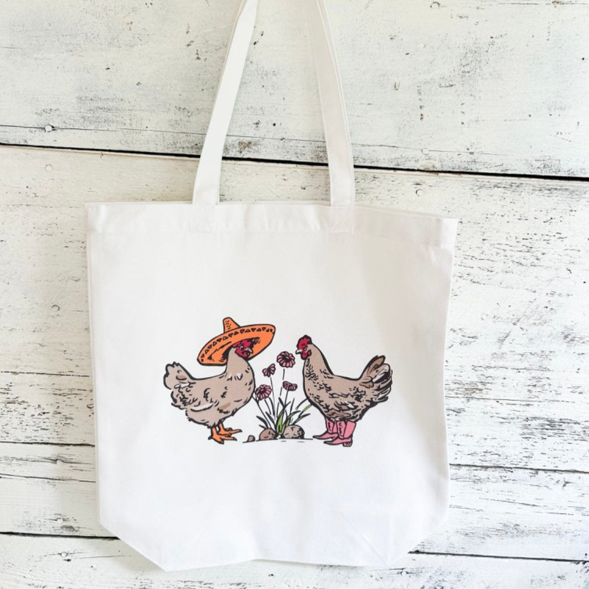 Happy Chickens Tote Bag