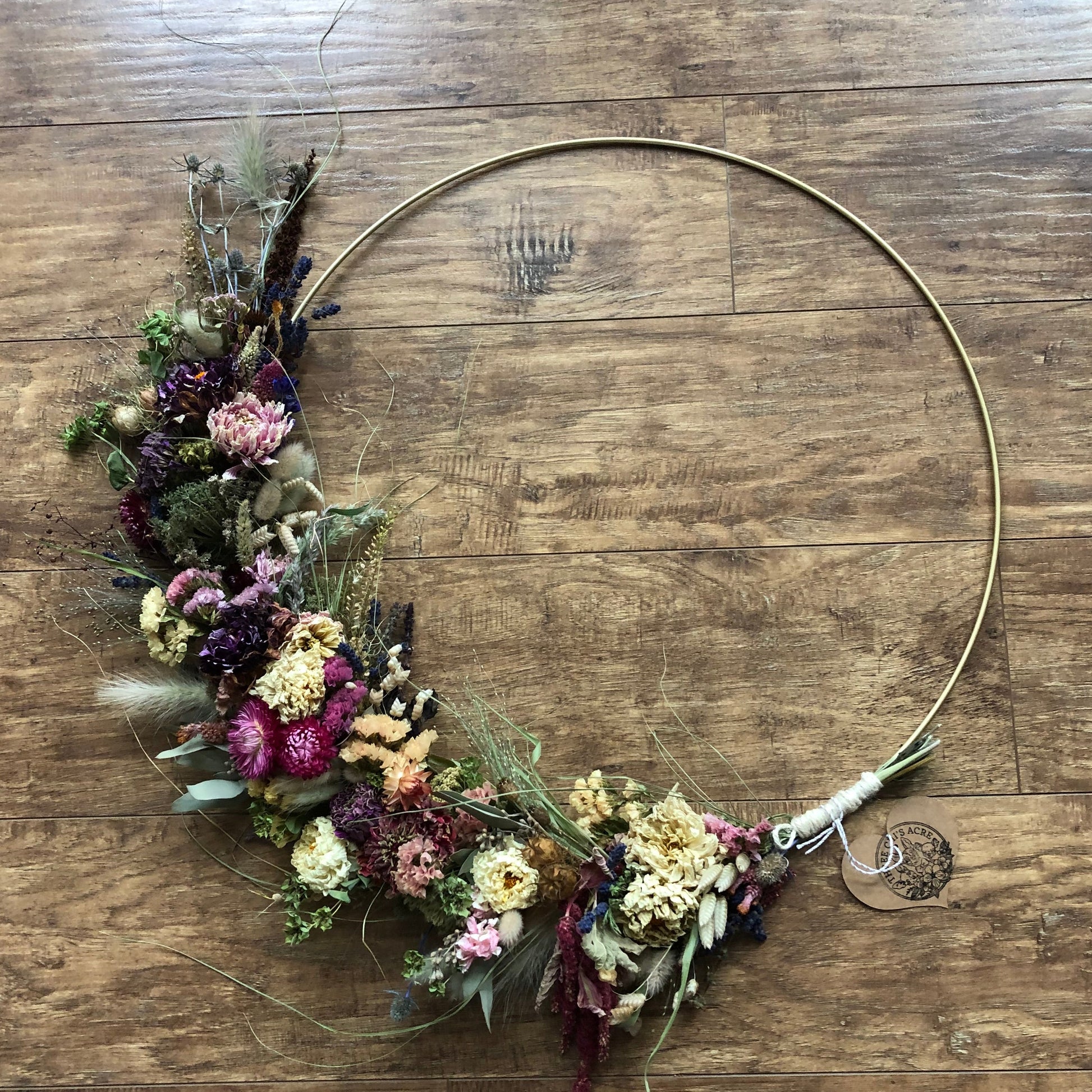 Forevermore dried flower wreath